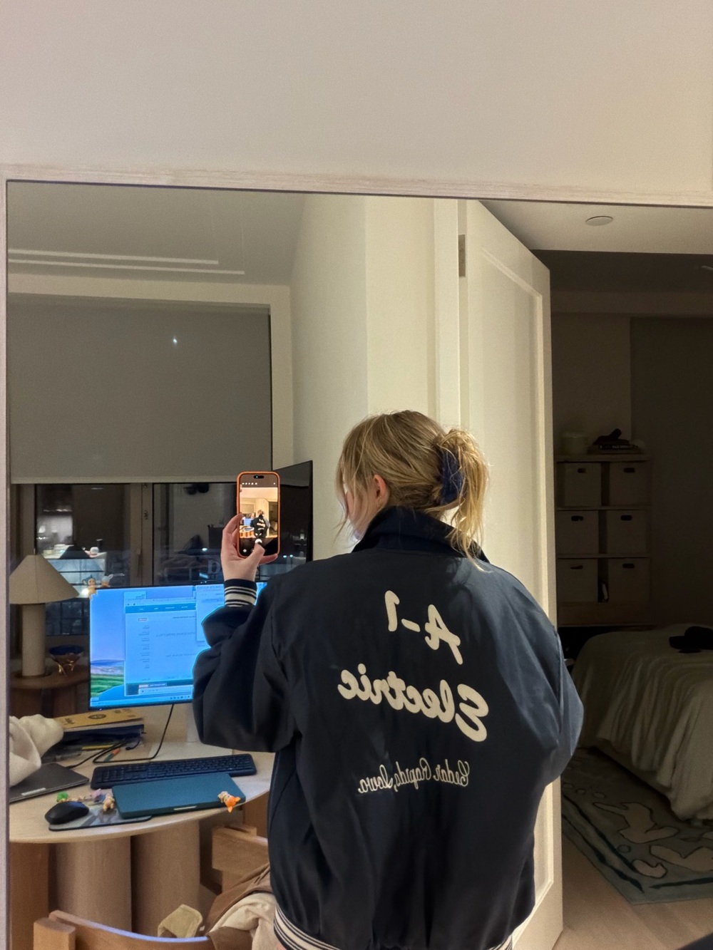 A-1 Electric Navy Bomber Jacket by Gem Sportswear